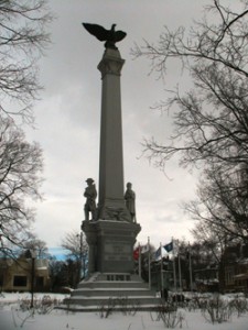 Civil War Monument in Watertown Wisconsin Park